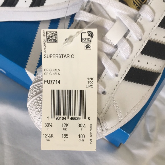 Adidas superstar C children’s size 12 1/2 K - Picture 2 of 6